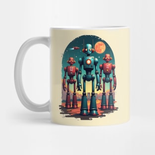 Retro Robot Revival: Vintage Visions of the Future Mug